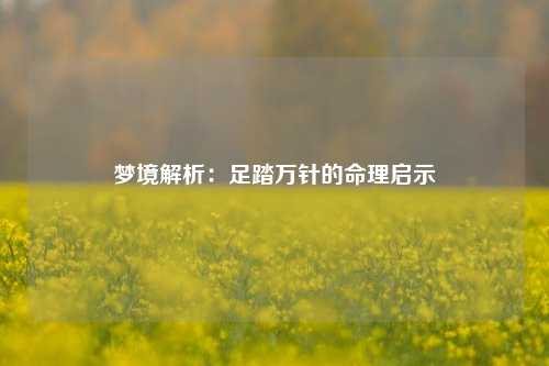 梦境解析：足踏万针的命理启示